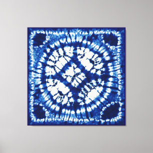 Shibori Tie Dye Sydhavet Indigo Batik Canvastryck