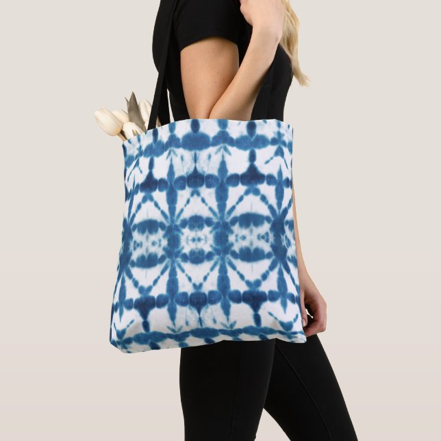 Shibori Tie Dye Tryck Nyhet Tygkasse (Närbild)