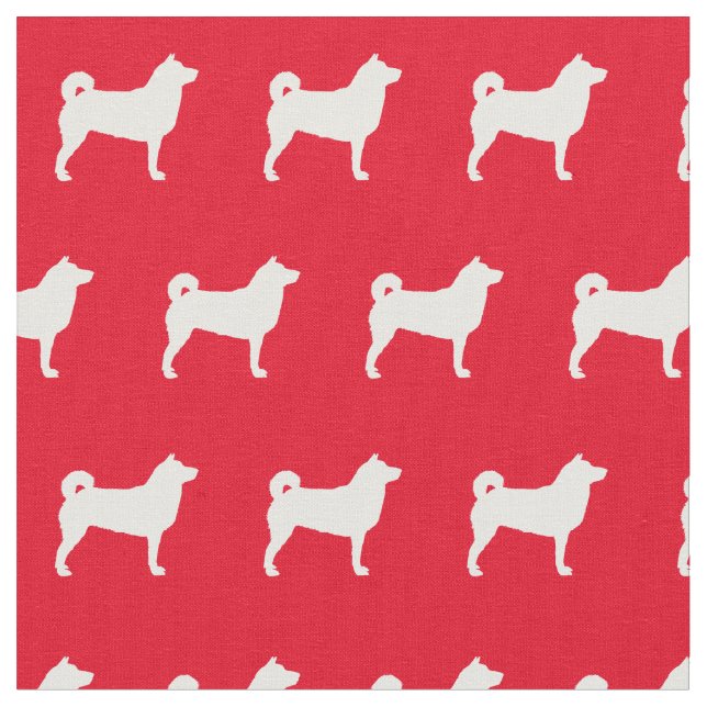 Shibu Inu Hund Silhouette Pet Red Tyg (Närbild)