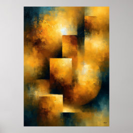 Shibui Förgylld Resonans Japansk Inspirerad Textur Poster