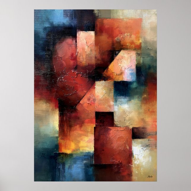 Shibui Terrakotta Montering Japansk Inspirerad Kon Poster (Framsidan)