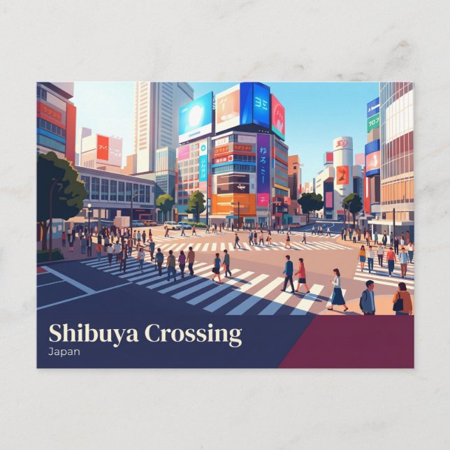 Shibuya Crossing Japan Vykort (Framsida)
