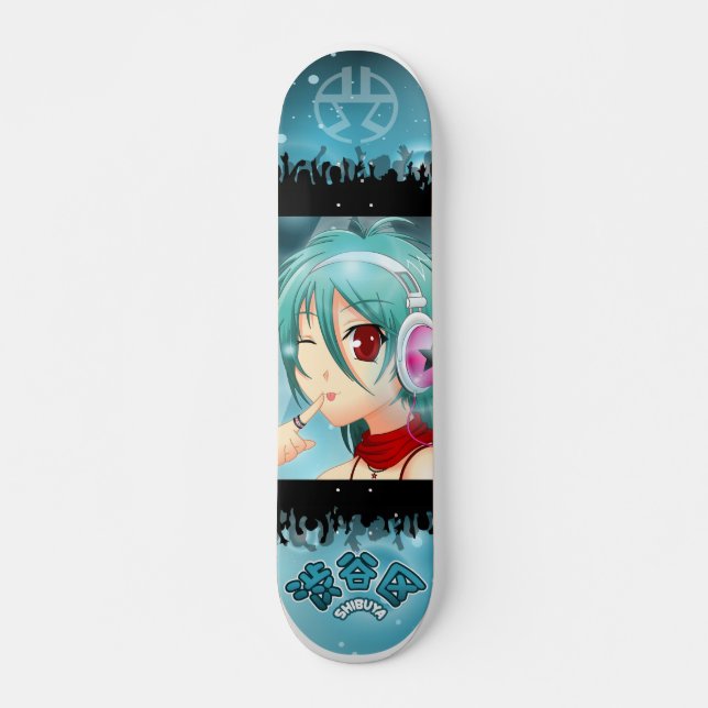 Shibuya flicka - Michiko Old School Skateboard Bräda 21,6 Cm (Framsida)
