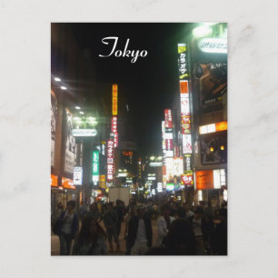 shibuya ljus tokyo vykort