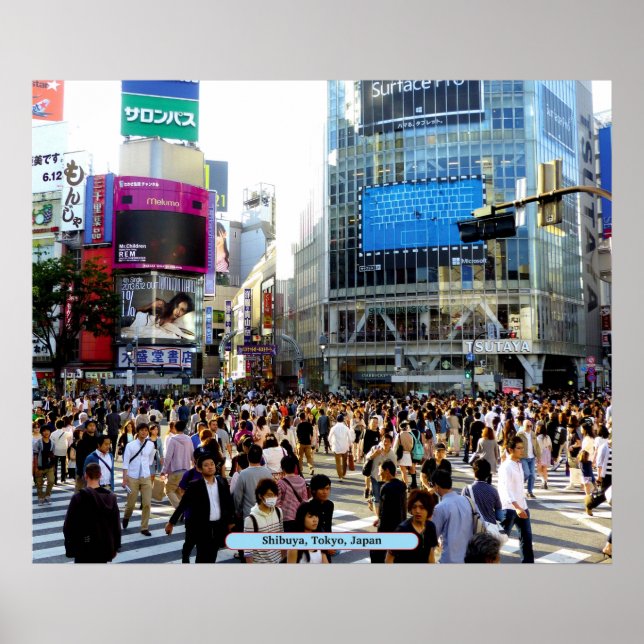 Shibuya, Tokyo, Japan Poster (Framsidan)