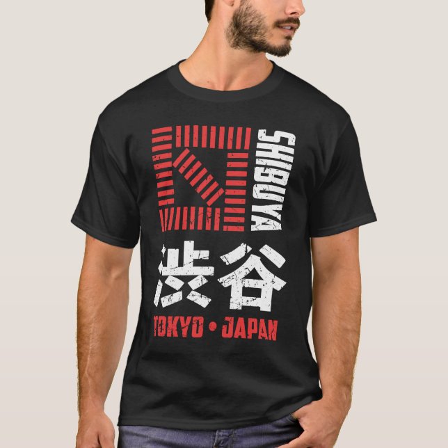 Shibuya Tokyo Japan Souvenir Japanska Kanji Shibuy T Shirt (Framsida)