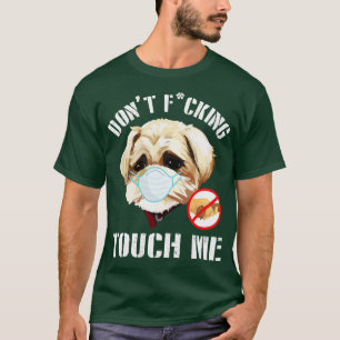 Shichon Hund med Ansikte-mask låser inte Tuff mig  T Shirt