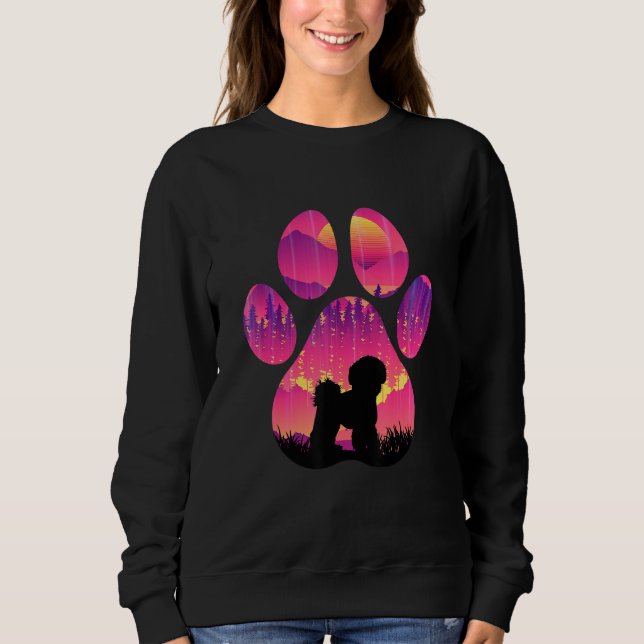 Shichon Paw Mom Dad Dog  Women Men T Shirt (Framsida)