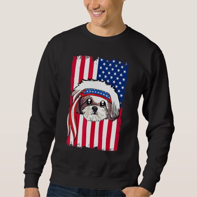 Shid Tzu Hund Lång Ärmad Tröja (Framsida)