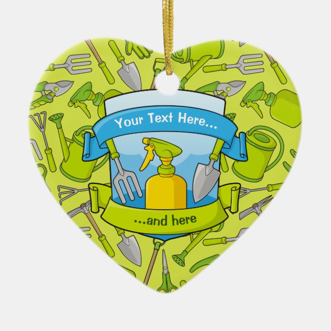  Shield med banderoller Julgransprydnad Keramik (Framsidan)