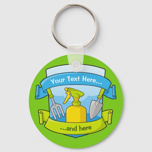  Shield med banderoller Nyckelring (Framsida)