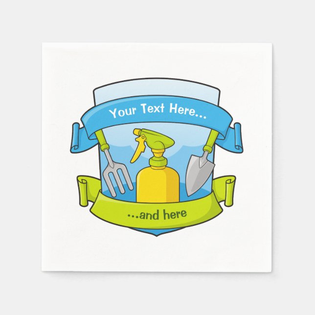  Shield med banderoller Pappersservett (Framsidan)