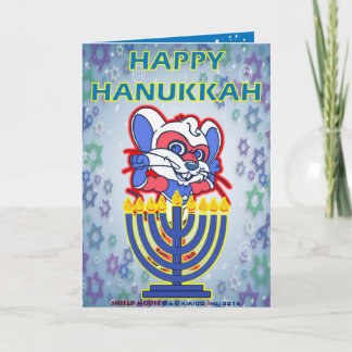 SHIELD MOUSE Lycklig Hanukkah Card 2016 Helgkort