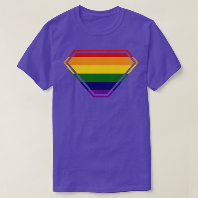 Shield SuperEmdriven regnbåge T Shirt (Design framsida)