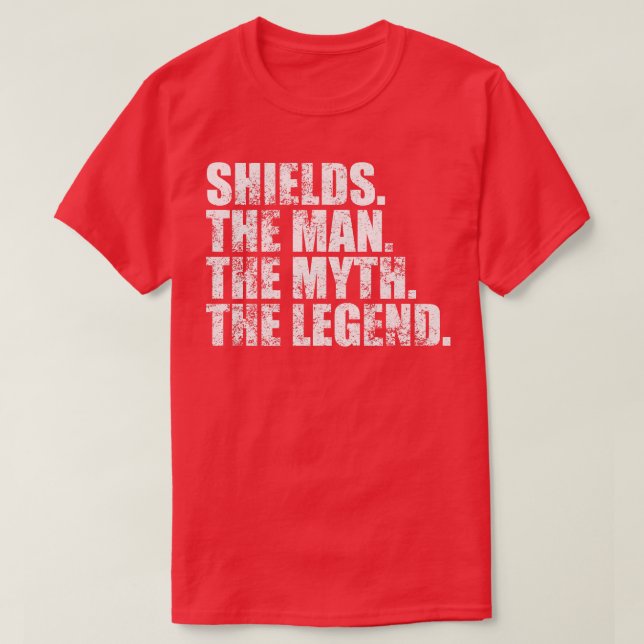 ShieldsShields Family namn Shields efternamn Shiel T Shirt (Design framsida)