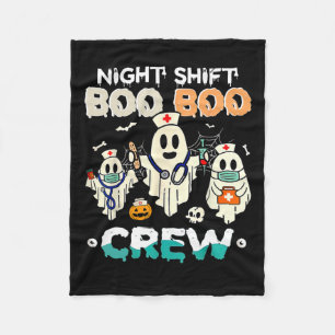 Shift Boo Crew Nurse Ghost Halloween Nurses Rn Fleecefilt