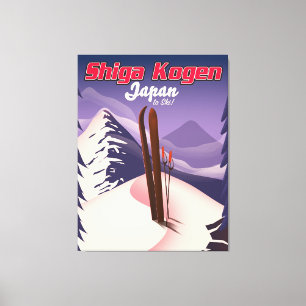 Shiga kogen japan ski poster canvastryck