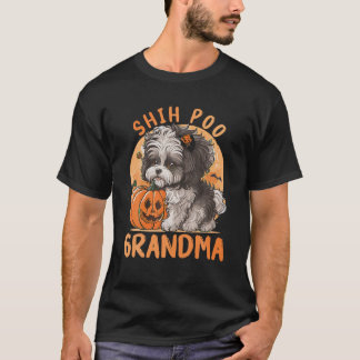 Shih Poo Hund for Grandma Womens Hundälskares Funn T Shirt