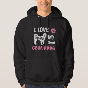 Shih-Poo Hund Grandma Gifts I Kärlek My Granddog H Hoodie