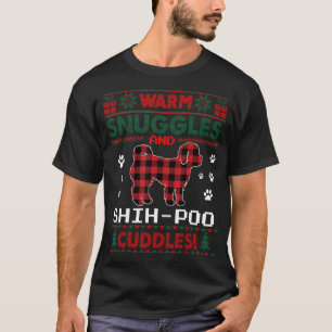 Shih-Poo Hund Red Buffalo Play Gift Ugly jul T Shirt