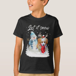 Shih Poo Santa Hund jul Snögubbe Julafton Pajama 1 T Shirt