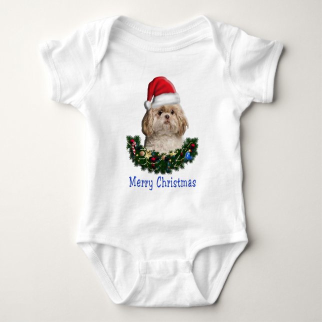 Shih-Tsu Hund Jul saker T Shirt (Framsida)