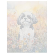 Shih Tzu - 8,5 tum x 11 tum Stationery Lakan