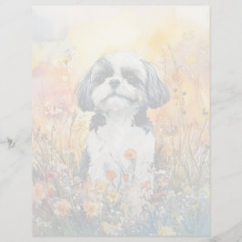 Shih Tzu - 8,5 tum x 11 tum Stationery Lakan