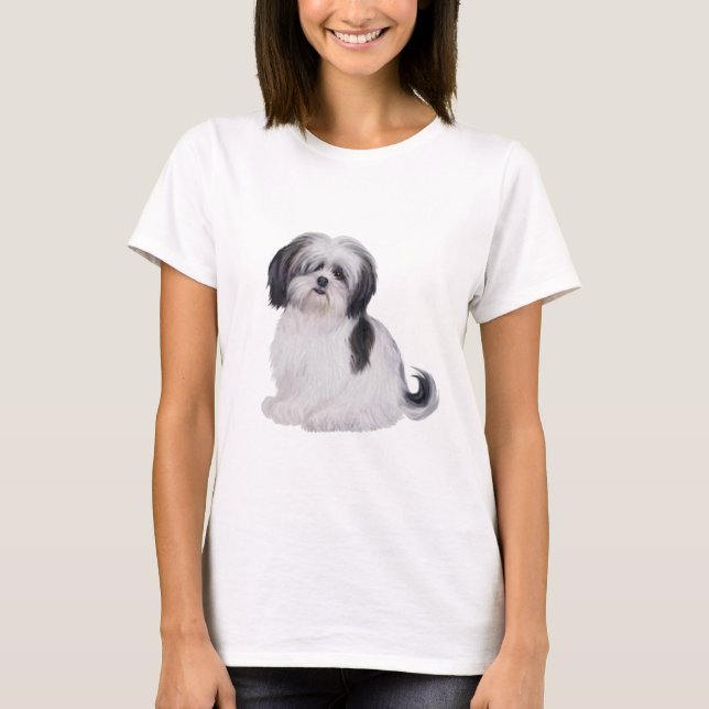 Shih tzu (A) - svart och vit Tröja (Framsida)