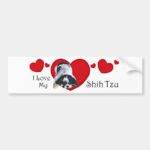 Shih Tzu Alla hjärtans Bildekal