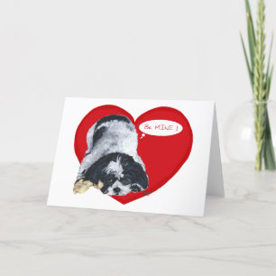 Shih Tzu Alla Hjärtans Dag Helgkort