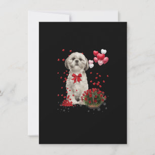 Shih Tzu Alla hjärtans dag Rolig hundälskare Glad Inbjudningar