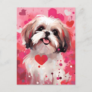Shih Tzu Alla hjärtans dag Vykort