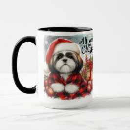Shih Tzu Allt jag vill ha till jul Kaffe kopp Mugg