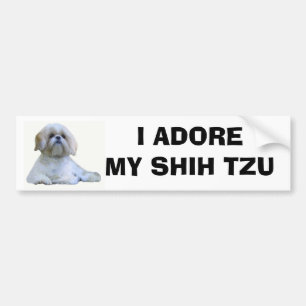 Shih Tzu älskar jag bildekalet Bildekal