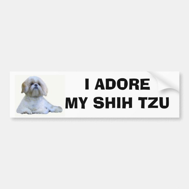 Shih Tzu älskar jag bildekalet Bildekal (Framsidan)
