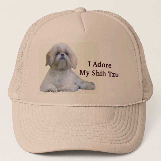 Shih Tzu älskar jag hatten Truckerkeps (Framsida)