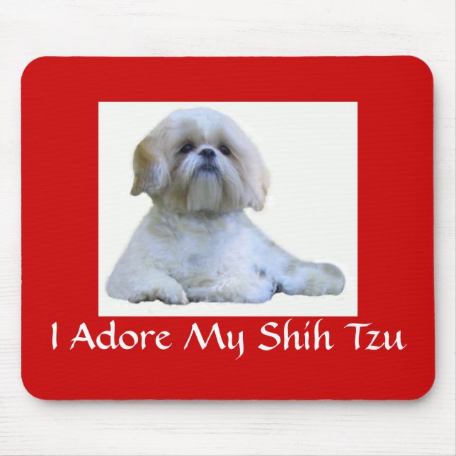 Shih Tzu älskar jag Mousepad Musmatta (Framsidan)