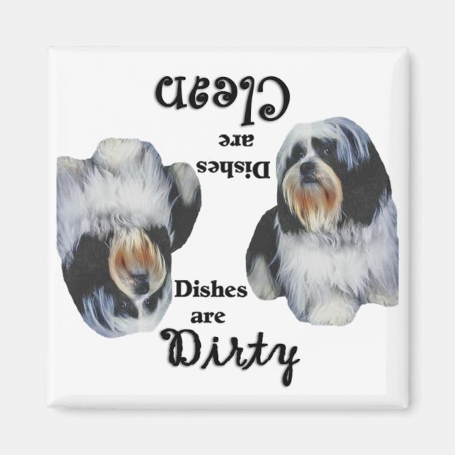 Shih Tzu Älskare Dishwasher Magnet (Framsidan)