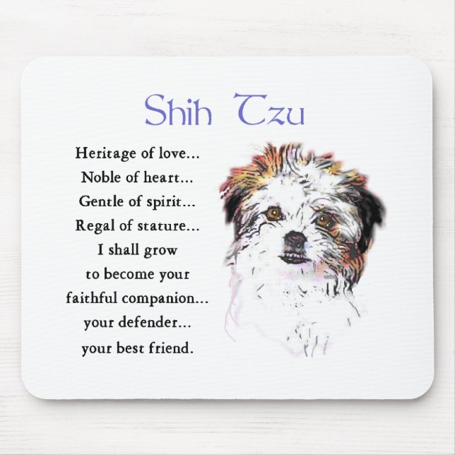 Shih Tzu Älskare Gifts Musmatta (Framsidan)