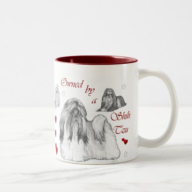 Shih Tzu Älskare Gifts Två-Tonad Mugg (Höger)