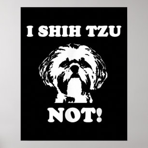Shih Tzu Älskare I Shih Tzu ej Rolig hund Poster