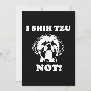 Shih Tzu Älskare I Shih Tzu Inte Rolig hund Tack Kort