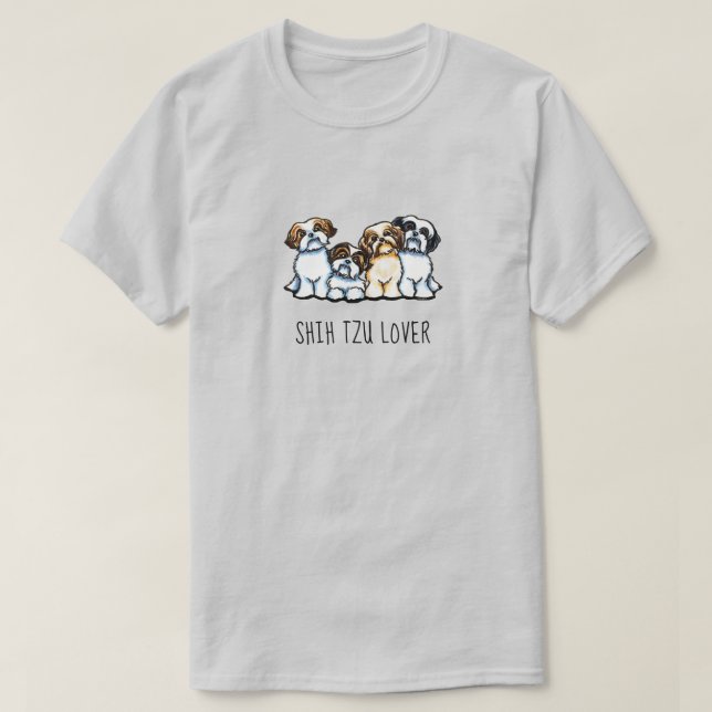 Shih Tzu Älskare Personlig T Shirt (Design framsida)