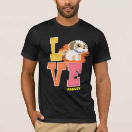 Shih tzu älskare söt färg t shirt