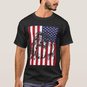 Shih Tzu American Flagga T Shirt