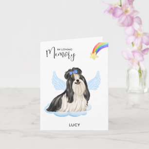 Shih Tzu Angel Hund Memorial Pet Loss Sympathy Kort