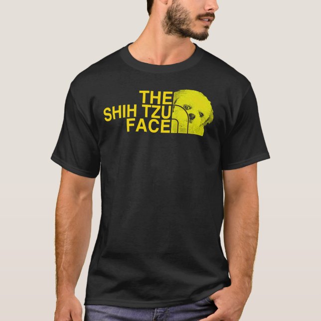 Shih Tzu Ansikte T Shirt (Framsida)