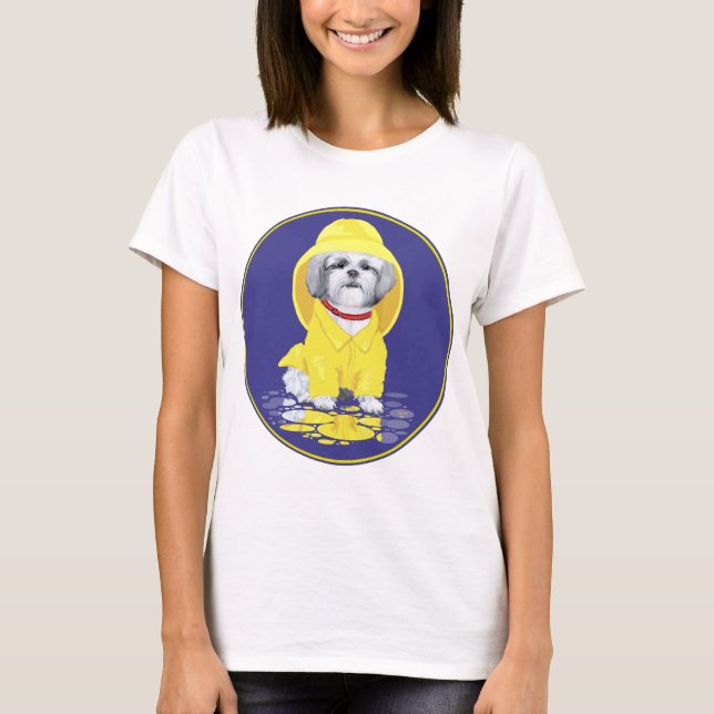 Shih Tzu Aprilregn T-shirt (Framsida)