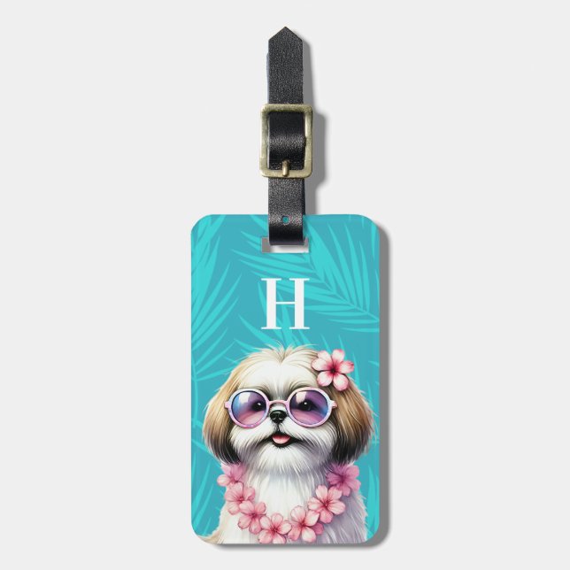 Shih Tzu Bagage Tag Bagagebricka (Vertikal Framsida)